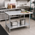 Thumbnail image #2 for Advance Tabco Special Value Series 30-Inch x 24-Inch Flat Top Stainless Steel Work Table with Adjustable Undershelf