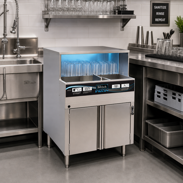 Product image #2 for Perlick PKC24 Automatic Rotary Undercounter Low-Temperature Chemical Sanitizing Glasswasher