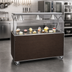 Thumbnail image #2 for Vollrath 2-Series Affordable Portable 46-Inch Cafeteria Utility Station with Solid Base and Cafeteria Breath Guard, Walnut Woodgrain