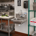 Thumbnail image #2 for BK Resources Wall-Mount Hand Sink, 14 x 10 x 5 Bowl, 304 Stainless Steel