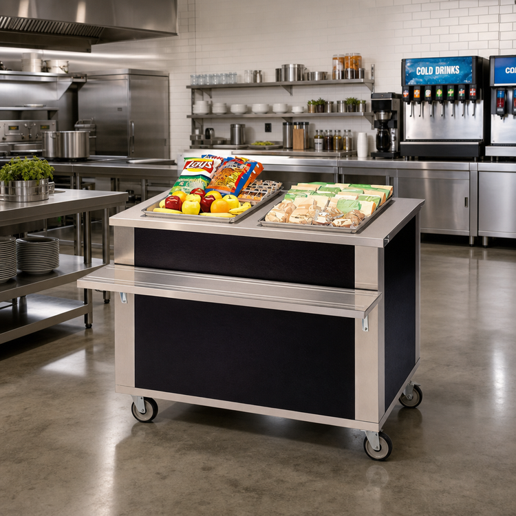 Product image #2 for DineXpress DXP6CU 88 Inch Mobile Modular Beverage Counter