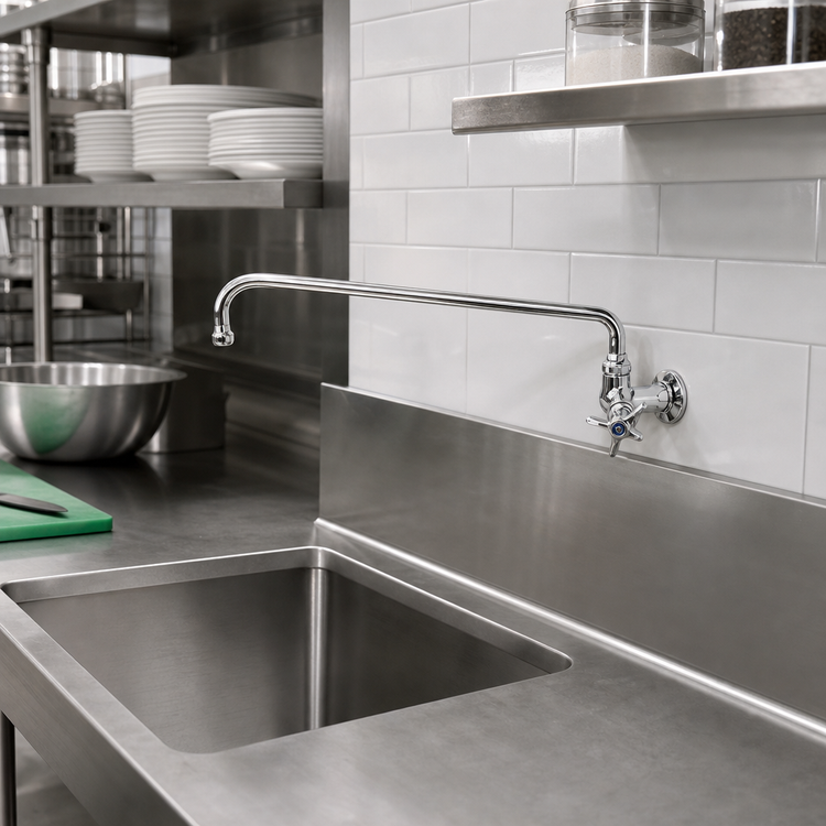 Product image #2 for T&S Brass B-0211 Single Pantry Wall-Mount Faucet with 12-Inch Swing Nozzle