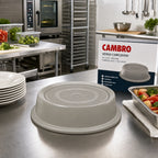 Thumbnail image #3 for Cambro 1012VSNH191 Round Fiberglass Plate Cover, 10-3/4" Inside Diameter, No Vent Hole, Granite Gray Case of 12