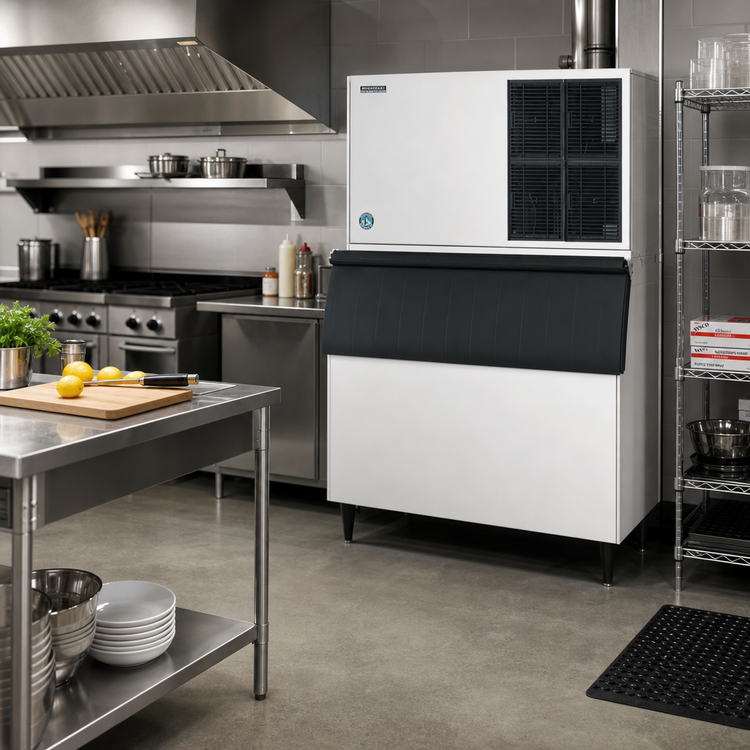 Product image #2 for Hoshizaki KM-1601SWJ Stackable Water-Cooled Crescent Cube Ice Maker, 48 Inch Wide, Self-Contained