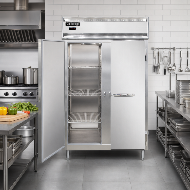 Product image #2 for Continental Refrigerator DL2W-SA-PT Designer Line Two-Section Pass-Thru Heated Cabinet