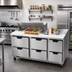 Thumbnail image #3 for Beverage-Air SPED72HC-08-6 72-Inch Three-Section Sandwich Top Refrigerated Prep Table with 6 Drawers and 8-Pan Opening