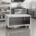 Thumbnail image #2 for La Rosa Mobile Open Cabinet Equipment Stand, 50 x 28 Inches, 304 Stainless Steel