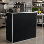 Thumbnail image #2 for Flash Furniture XA-BAR-48-MAR-GG 4-Foot Foldable Portable Bar, Black Marble Laminate, Removable Aluminum Top