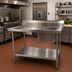 Thumbnail image #2 for BK Resources 72 Inch x 30 Inch Stainless Steel Sink Table with Right-Hand Prep Sink and Undershelf