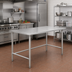 Thumbnail image #2 for Eagle Group Budget Series 60-Inch x 24-Inch Flat Top 430 Stainless Steel Work Table with Tubular Base