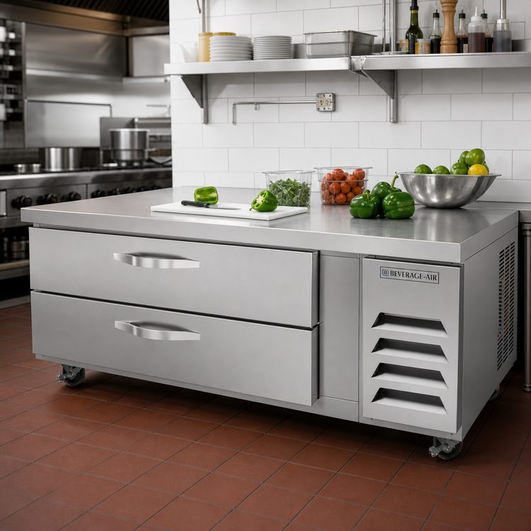 Product image #3 for Beverage-Air WTRCS60HC 60-Inch Two-Drawer Worktop Chef Base Refrigerator