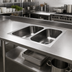 Thumbnail image #2 for Eagle Group Two-Compartment Weld-In Stainless Steel Sink with 14 x 16 x 9-1/2 Inch Bowls