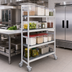 Thumbnail image #2 for Fermostock 4-Tier Mobile Shelving Unit with Polymer Inserts, 26