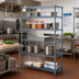 Thumbnail image #2 for Quantum 30 x 18 x 63-Inch Wire Shelving Starter Kit with 5 Shelves, Gray Epoxy Antimicrobial Finish