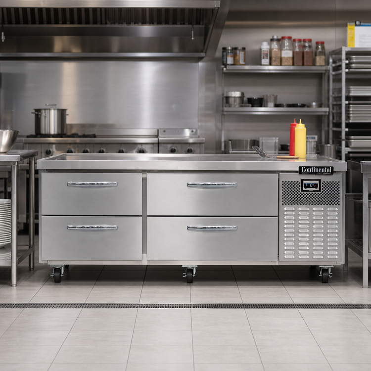 Product image #2 for Continental Refrigerator D72GFN Two-Section Four-Drawer Freezer Griddle Stand