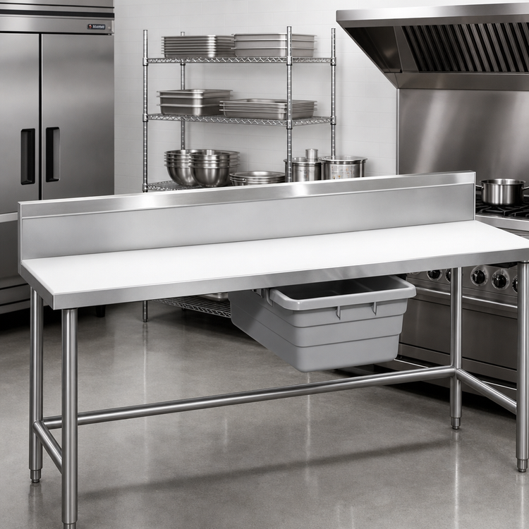 Product image #2 for 72-Inch Stainless Steel Backsplash for Work Tables