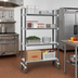 Thumbnail image #2 for Cambro Camshelving Elements XTRA 4-Tier High Density Mobile Starter Unit, 18 x 60 x 70-1/4 Inches, Solid Shelves, Speckled Gray