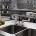 Thumbnail image #2 for T&S Brass B-1110-LN-WH4 Workboard Faucet, Deck Mounted, 4-Inch Centers, Less Nozzle, Wrist Action Handles