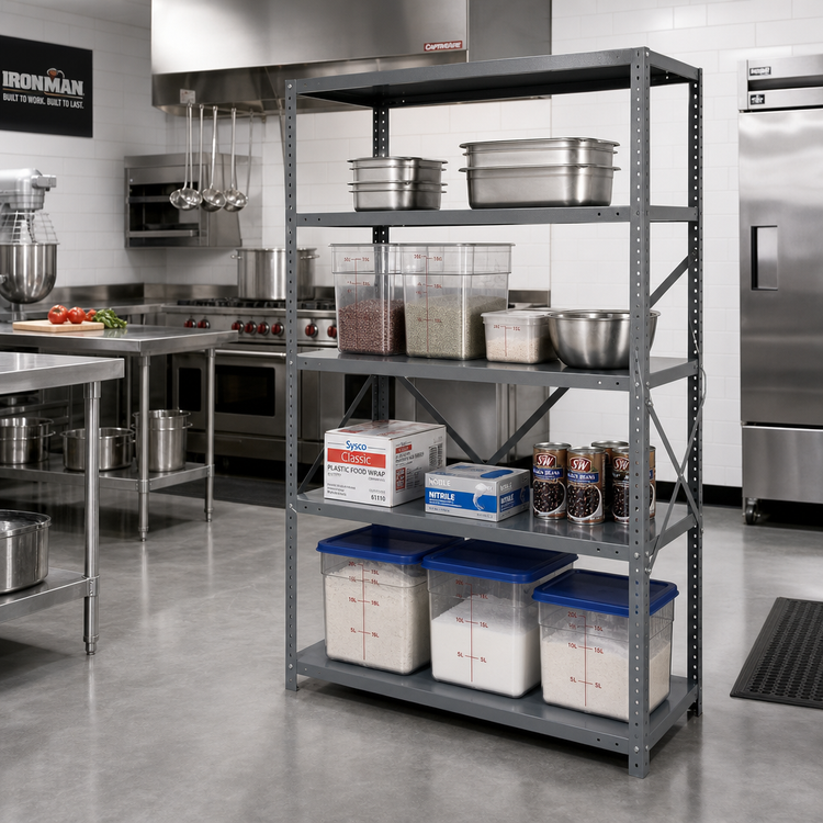 Product image #2 for IRONMAN 4-Shelf Stationary Open Steel Shelving Unit