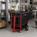 Thumbnail image #2 for Rubbermaid Commercial Heavy Duty Towable Tilt Truck, 1-1/2 Cubic Yard, Black, Pneumatic Wheels