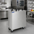 Thumbnail image #2 for Delfield Shelleymatic CAB2-1200 Unheated Enclosed Mobile Plate Dispenser, 2 Compartments, Round Plates 10.12-12 Inches, Stainless Steel