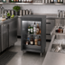 Thumbnail image #2 for Top Shelf 30-Inch Back Bar Liquor Step Cabinet, Flat Top, 4-Step Stainless Steel Display