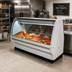 Thumbnail image #2 for Howard-McCray 40E Series 51-1/2-Inch Remote Curved Glass Red Meat Service Case with LED Lighting, White