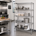 Thumbnail image #2 for Quantum Stationary Chrome Wire Shelving Starter Kit, 48