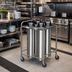 Thumbnail image #2 for Dinex DXP4ATGH7 Heated Open Tubular Mobile Dish Dispenser with 4 Tubes