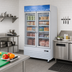 Thumbnail image #2 for Omcan Two-Section Reach-In Display Glass Door Freezer, 29 Cu. Ft., Self-Contained Bottom Mount
