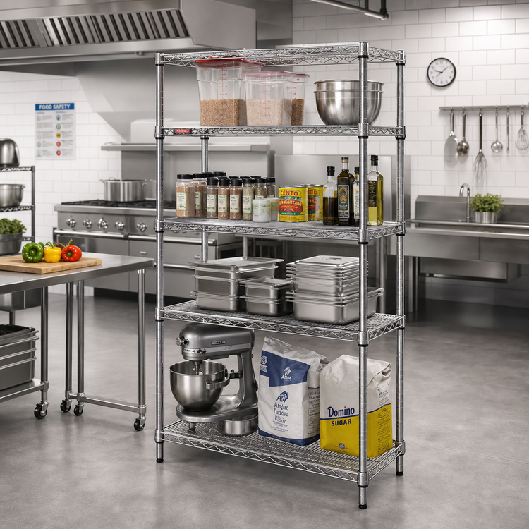 Product image #2 for Add-A-Shelf 4-Tier Chrome Wire Shelving Starter Unit, 36 x 21 x 63 Inches