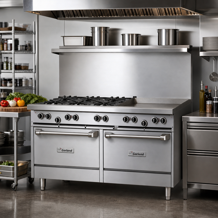Product image #2 for Garland US Range U Series 60-Inch Gas Restaurant Range with Griddle, Standard Oven, and Storage Base Cabinet