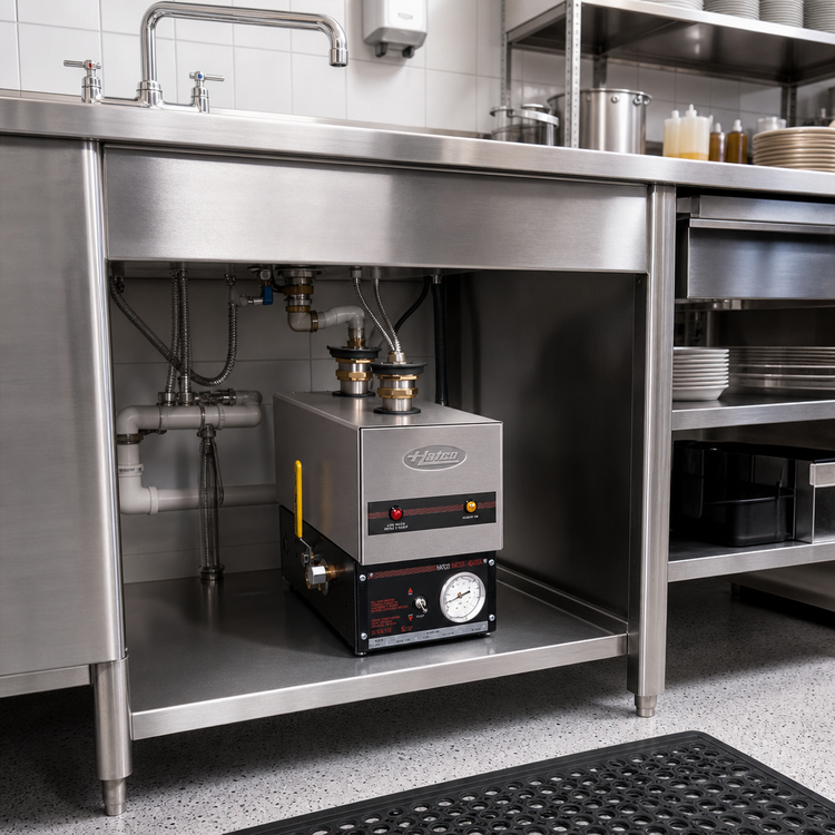 Product image #2 for Hatco Electric Undersink Sanitizing Sink Heater for 19-21 Inch Square Sink Areas, 6 kW