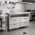 Thumbnail image #2 for La Rosa Refrigeration L-61196-32 96-Inch Stainless Steel Utility Stand with 4 Dry-Drawers