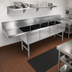 Thumbnail image #2 for John Boos B Series 4-Compartment Stainless Steel Sink with Dual Drainboards and 10