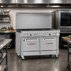 Thumbnail image #2 for Southbend (Middleby) Ultimate 4484AC-7L 48-Inch Commercial Gas Range with 6 Open Burners, Convection Oven & Cabinet Base