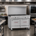 Thumbnail image #2 for Southbend Ultimate 48-Inch Commercial Gas Restaurant Range with 6 Burners, Convection Oven, and Cabinet Base