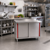 Thumbnail image #2 for Eagle Spec-Master Marine Series 14 Gauge Stainless Steel Enclosed Work Table with Sliding Doors, 48 x 24 Inches