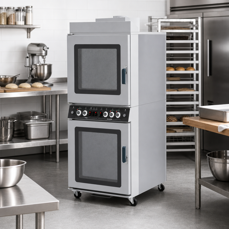Product image #3 for NU-VU QB-4/8 Electric Floor Model Oven/Proofer Combo with Dual-Pane Glass Door