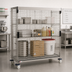 Thumbnail image #2 for Metro Super Erecta Stainless Steel Mobile Security Cage with Sliding Doors, 65 x 28-1/2 x 62 Inches