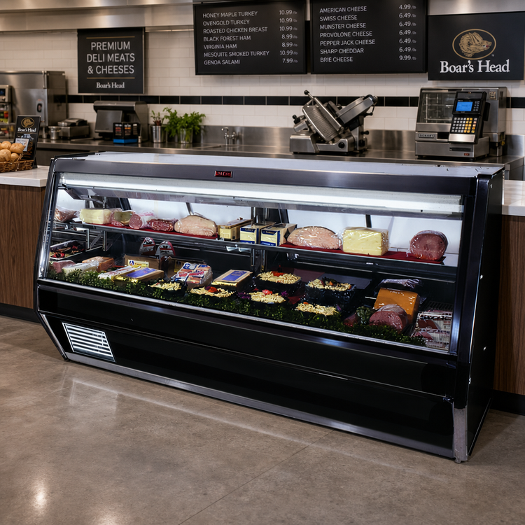 Product image #2 for Howard-McCray 40E Series 100-1/2-Inch Single-Duty Full-Service Deli Meat & Cheese Service Case, Remote Refrigeration, Straight Glass, LED Lighting