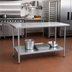 Thumbnail image #2 for Eagle Group BlendPort Deluxe Series 48-Inch W x 24-Inch D Stainless Steel Top Work Table with Galvanized Undershelf