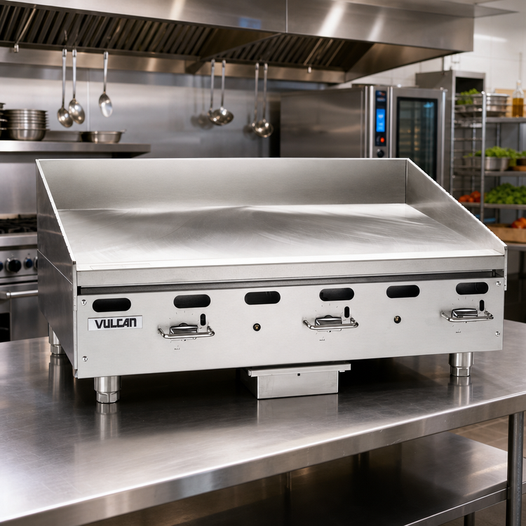 Product image #3 for Vulcan VMG72-QS-PLATINUM Quick Ship 72-Inch Heavy-Duty Countertop Gas Griddle