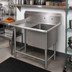 Thumbnail image #2 for John Boos Pro-Bowl 1-Compartment Stainless Steel Sink with Left Drainboard and Legs