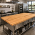 Thumbnail image #2 for John Boos Appalachian Red Oak Blended Edge Grain Island Countertop, 72 x 38 x 1-1/2 Inch Thick, Varnique Finish
