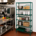 Thumbnail image #2 for Quantum 5-Shelf Wire Shelving Starter Kit, 30 Inch Wide x 86 Inch High, Green Epoxy Finish