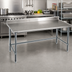 Thumbnail image #2 for Eagle Group Budget Series 84-Inch x 30-Inch Stainless Steel Work Table with 4-1/2-Inch Backsplash and Galvanized Tubular Base