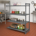 Thumbnail image #2 for Cambro Camshelving Basics Plus 24 x 54 x 84 Inch 4-Tier Vented Polymer Add-On Shelving Unit, Brushed Graphite