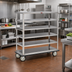 Thumbnail image #2 for Queen Mary Stainless Steel Utility Cart with 6 Shelves and 1600 lb. Capacity