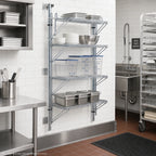 Thumbnail image #2 for Metro Super Erecta AW56C 4-Tier 24-Inch Chrome-Plated Post-Type Mid-Unit Wall Mount Shelving